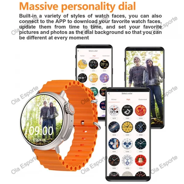 2024 novas chamadas bluetooth relógio inteligente ultra série 9 assistente de voz monitor saúde relógios esportes fitness rastreador smartwatch homem - Image 4