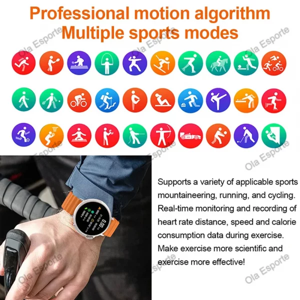 2024 novas chamadas bluetooth relógio inteligente ultra série 9 assistente de voz monitor saúde relógios esportes fitness rastreador smartwatch homem - Image 5