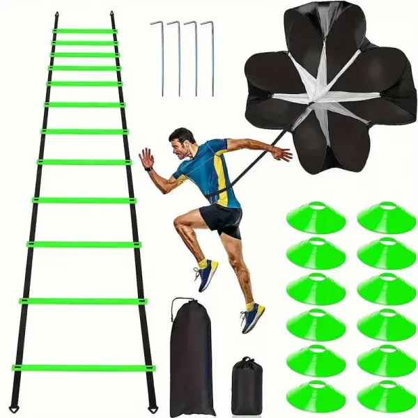 1 conjunto de equipamento de treinamento de futebol, fitness, treinamento de velocidade, pára-quedas resistente, guarda-chuva de corrida - Image 3