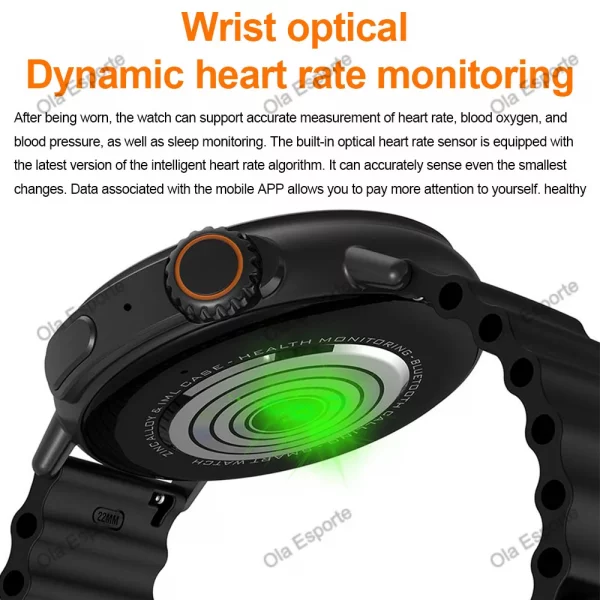 2024 novas chamadas bluetooth relógio inteligente ultra série 9 assistente de voz monitor saúde relógios esportes fitness rastreador smartwatch homem - Image 3