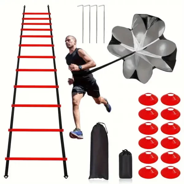 1 conjunto de equipamento de treinamento de futebol, fitness, treinamento de velocidade, pára-quedas resistente, guarda-chuva de corrida - Image 7