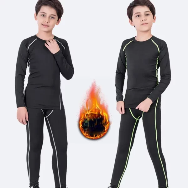 Roupa esportiva infantil de secagem rápida, agasalho de compressão fitness - Image 5