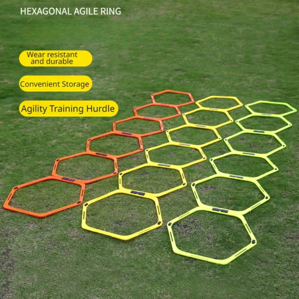 6 pçs  de treinamento agilidade, coordenação  hexágono futebol fácil de montar/desmontar - Image 3