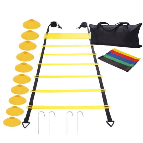 conjunto de equipamentos de  futebol velocidade agilidade treinamento escada marcador disco resistência pára-quedas corda pular equipamentos kit - Image 2