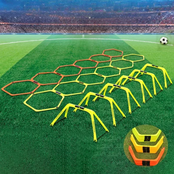 6 pçs  de treinamento agilidade, coordenação  hexágono futebol fácil de montar/desmontar