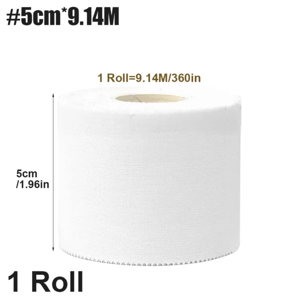 1 rolo de fita atlética  esportiva branca - sem resíduos pegajosos  Fácil de remover – para atletas, evitar lesões - Image 8