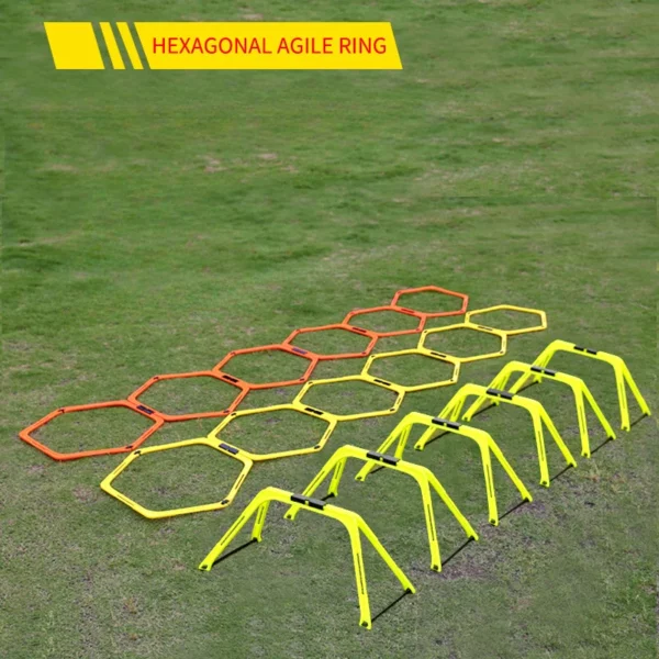 6 pçs  de treinamento agilidade, coordenação  hexágono futebol fácil de montar/desmontar - Image 2