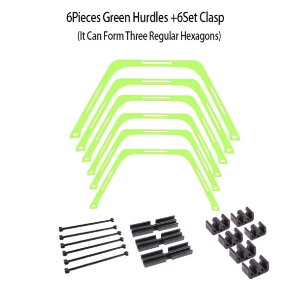 6 pçs conjunto de obstáculos de agilidade anéis de treinamento de futebol footwork anel dobrado escada hexágono multi suprimentos hex equipamento de obstáculo - Image 9