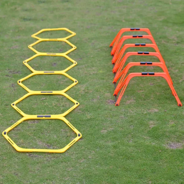 6 pçs  de treinamento agilidade, coordenação  hexágono futebol fácil de montar/desmontar - Image 4