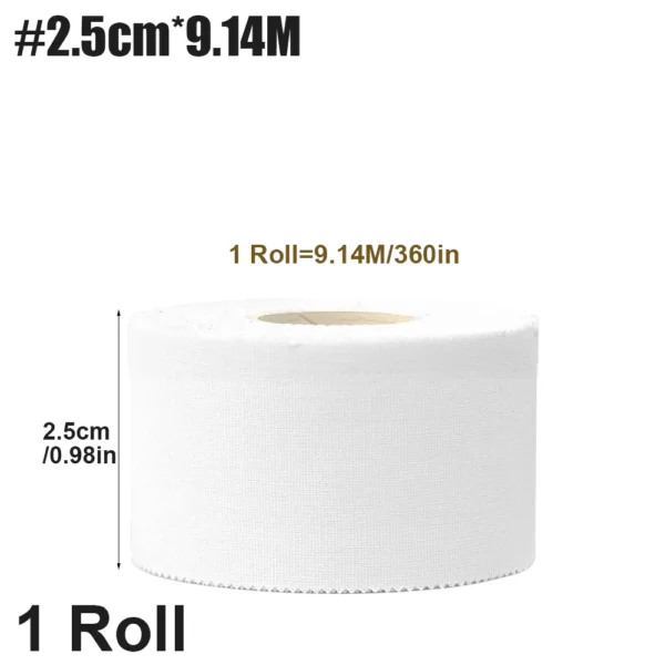 1 rolo de fita atlética  esportiva branca - sem resíduos pegajosos  Fácil de remover – para atletas, evitar lesões - Image 7