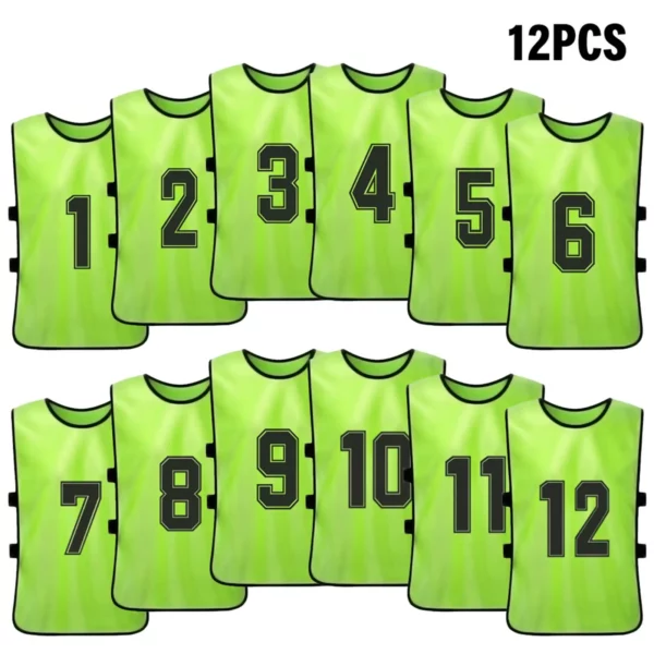 6 pçs/12 pçs adultos crianças de secagem rápida basquete camisas futebol colete pinnies prática equipe treinamento esportes colete equipe - Image 5