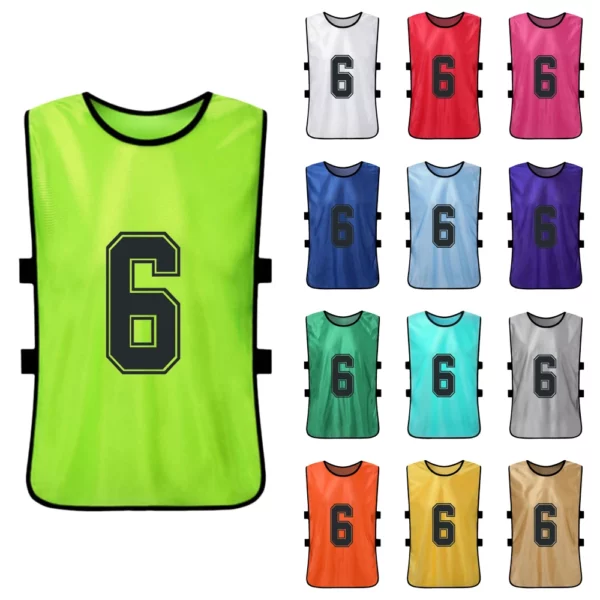 6 pçs/12 pçs adultos crianças de secagem rápida basquete camisas futebol colete pinnies prática equipe treinamento esportes colete equipe