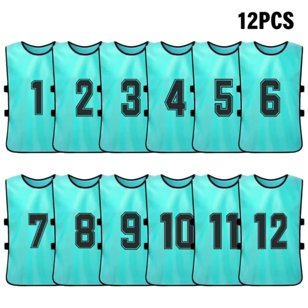 6 pçs/12 pçs adultos crianças de secagem rápida basquete camisas futebol colete pinnies prática equipe treinamento esportes colete equipe - Image 12