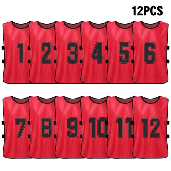 6 pçs/12 pçs adultos crianças de secagem rápida basquete camisas futebol colete pinnies prática equipe treinamento esportes colete equipe - Image 15