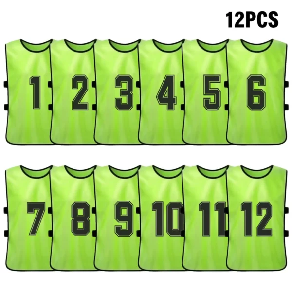 6 pçs/12 pçs adultos crianças de secagem rápida basquete camisas futebol colete pinnies prática equipe treinamento esportes colete equipe - Image 13