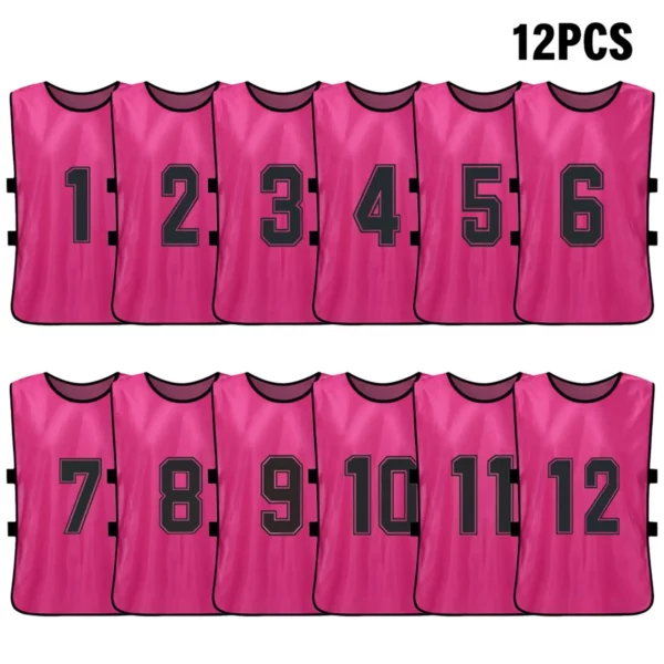 6 pçs/12 pçs adultos crianças de secagem rápida basquete camisas futebol colete pinnies prática equipe treinamento esportes colete equipe - Image 14