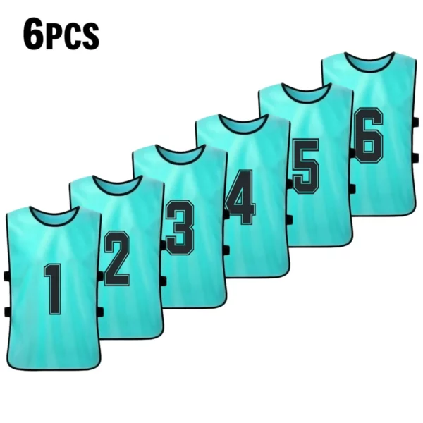 6 pçs/12 pçs adultos crianças de secagem rápida basquete camisas futebol colete pinnies prática equipe treinamento esportes colete equipe - Image 9